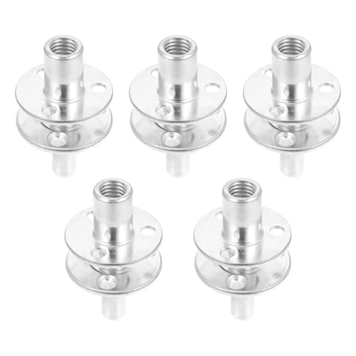 SHINEOFI Kit de Tornillos para Conexión de Poste de Cama Reforzado 5 Piezas de Acero Plateado Piezas para Muebles como Cabeceros y Patas Accesorio Resistente para Montaje Rápido y