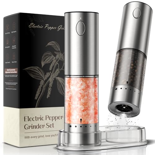 Electric Salt and Pepper Grinder Set – Rechargeable Automatic Salt and Pepper Shaker