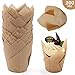 200pcs Tulip Cupcake Liners, Standard Greaseproof Paper Baking Cups Muffin Liners Holders Perfect for Bridal Showers, Baby Showers, Birthday Parties, Banquets, and Catering Events (Natural)