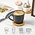Hasense 8 oz Cappuccino Cups with Saucers set of 6, Porcelain Coffee Mugs Latte Mugs with Handle Perfect for Double Shot, Americano, Milk and Tea, Black