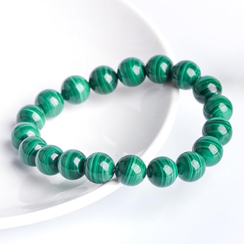 Bracelet en malachite authentique cadeau idéal en perles de pierres 9mm mixte