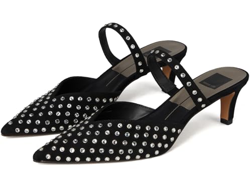 Dolce Vita Women's Kanika Mid Crystal Stud Pointed Toe Heels