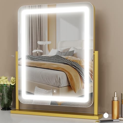 Gvnkvn Lighted Makeup Mirror with Lights and Magnification