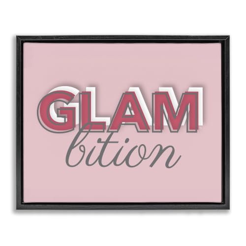 Image of 'Chic Glambition Typography Trendy Fashion Text'| Floating Frame Canvas Art