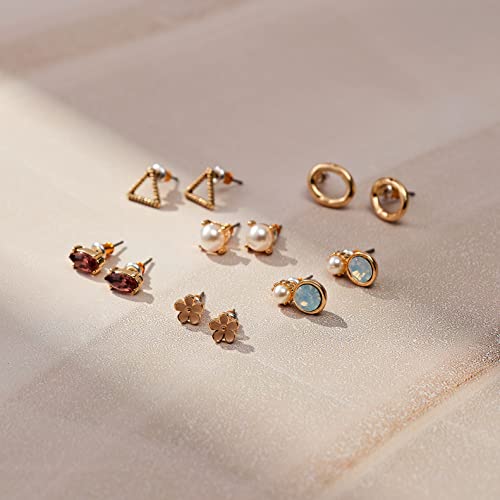 Aboutdaisy 12 Pairs Acrylic Stud Set Earrings For Women, Diverse Colorful Hypoallergenic Fashion Jewelry For Special Moments Christmas Valentines Mother's Day Gift #TOP5