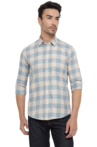 Image of Allen Cooper Checks Shirts for Men - 100% Cotton Comfort Fit Casual and Formal Shirt - Breathable, Soft, Classic Style (Multiple Colors)