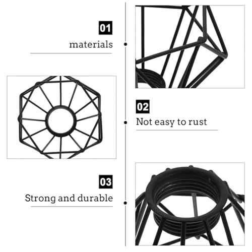 Image of VANZACK Industrial Light Shades Metal Lamp Shades Ceiling Lamp Covers Hanging Lighting Cord Fixture, 2 Pieces
