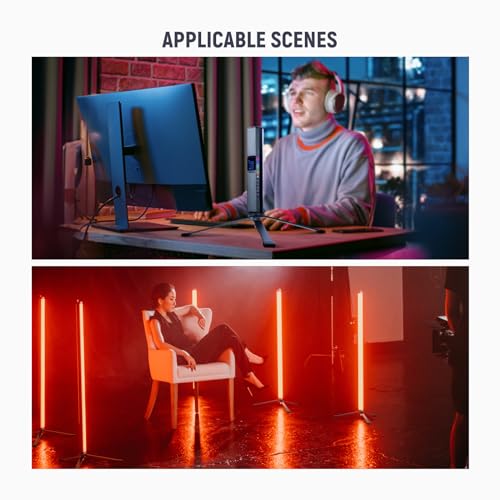 Image of NEEWER Metal Mini Tripod Base for TL120C TL60 CL124 Tube Light Wand Stick, Extra Stable Foldable Handheld Tripod Legs Feet Tabletop Light Stand with 1 /4 inch Screw, Silicone Pad, 3 inch /8cm Low Angle, CTN5