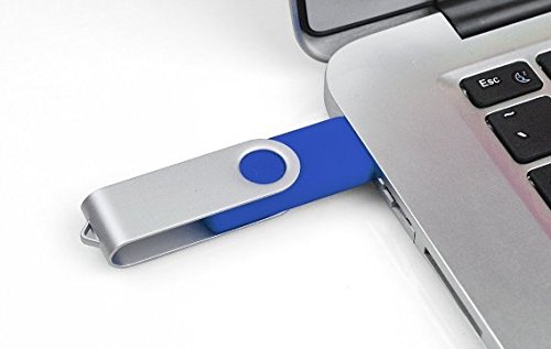 Lot de 5 clés USB 2.0 pivotantes 8 Go/2.0 Bleu