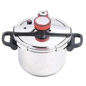 Stainless Steel Pressure Cooker Fast Cooking Intelligent Protection 2 Gear Pressure, User Friendly, Suitable for Induction Cookers, Gas Stove, Open Flames (9L)