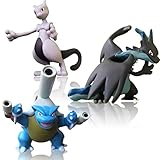 PIWFSDBG Pokem Toy Pack, 3 Pcs Poke Figure with Charizardix & Mewtwou & Blastoise ,Supporting 3 Pcs...