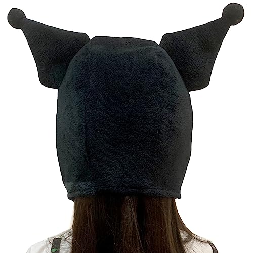 Sanrio Kuromi Fluffy Kids Beanie Cap Soft Warm Winter Head wear Black4