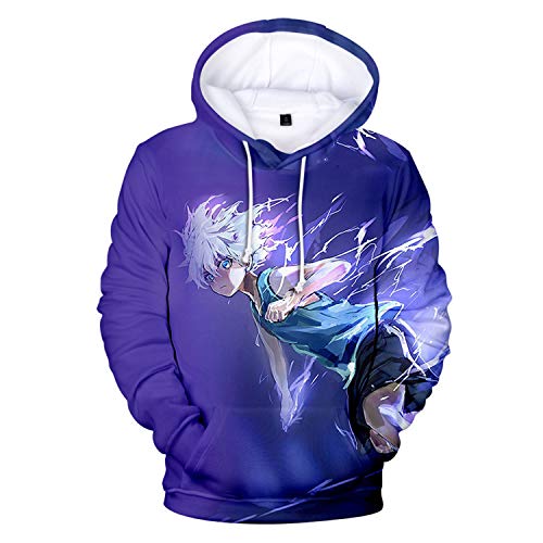 Novo moletom com capuz Hisoka Gon Killua Kurapika Cosplay Hunter x Hunter 3D casaco com capuz, J, XX