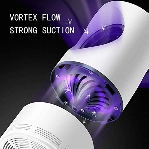 XJJ Mosquito Killer LED Lamps, USB Powered Electric Vortex Mosquito Killer LED Lamps Household Mosquito Repellent Device White Fly Zapper
