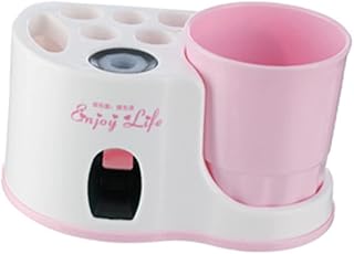 WOFASHPURET 1Pieza Dispenser de Pasta de Pared Exprimidor Automático de Accesorios de Estante de Almacenamiento Color y Rosa Espacio y Mantiene