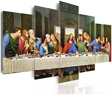 Quadro Decorativo Santa Ceia Jesus Apóstolos Mosaico Religioso 5 ...
