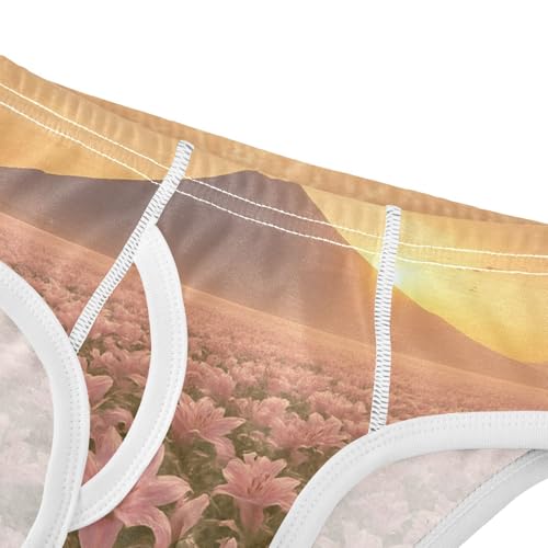 GuoChe Toddler Boy Clothes Cotton Pink Lily Sunrise Landscape in Sizes 2T,3T, 4T, 5T, 6Y and 8Y4