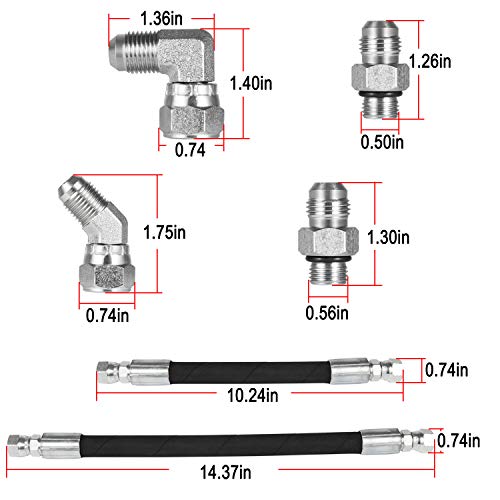 High Pressure Oil Pump HPOP Hoses Lines Kit & Crossover Line for 1999-2003 Ford 7.3L Powerstroke