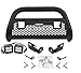 Go Rhino! 5505211T RC2 LR Textured Black Front Guard for Chevrolet/GMC (Complete Kit: Front Guard+Brackets+Lights)