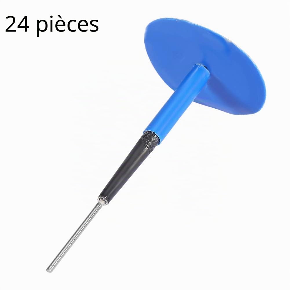 Plug Patch Gum ， Champignon de réparation de crevaison de pneu Tubeless universel pour moto de voiture （24 pièces）(60 * 9mm)