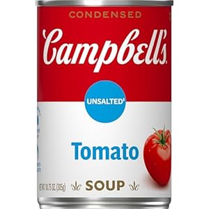 Campbell’s Condensed Unsalted Tomato Soup, 10.75 oz Can