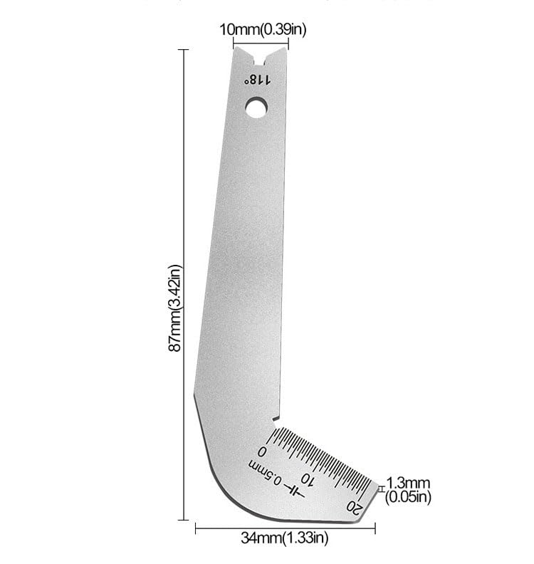 Lagnlnaoy Bit Pattern Drill Template Drill Bit Gauge Weld Inspect Gauge Tool Drill Bit Patter Gauge Template