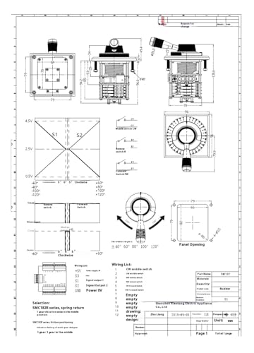 Manhandle de control eléctrico SMC182A ±40° para timón industrial 4