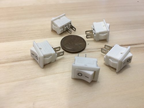 5 Pieces small mini 10mm x 15mm On/Off Rocker Switch 3a 2 Pin 12V 110V 250V C23