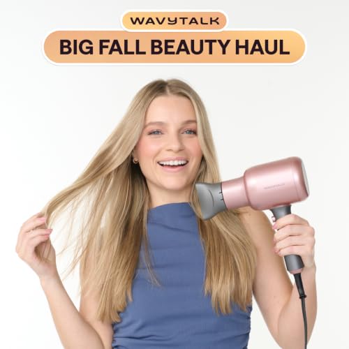 Wavytalk Blown Away Ionic Hair Dryer with Diffuser for Curly Hair | 1875W Fast Drying, 3 Attachments for All Hair Types, Ceramic Healthy Shine, Lightweight & Quiet (Rose Gold) - image 2