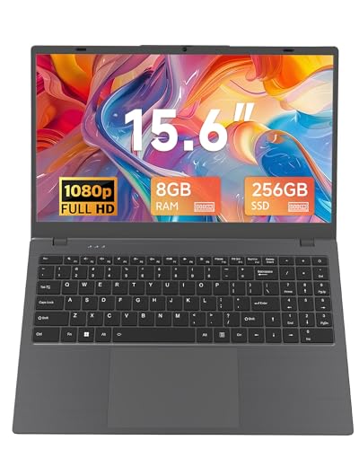 TRHRO Laptop Computer 15.6 inch - Laptops with Pentium Processor Up to 3.4GHz, 8GB RAM 256GB SSD, FHD IPS Screen, Long Battery Life, USB 3.2, Type-C, BT 5.2, WiFi 5, PC Laptop for Business and School
