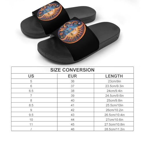 Sun And Moon House Sandals Non-Slip Bathroom Slippers Beach Summer Shoes for Men Women2