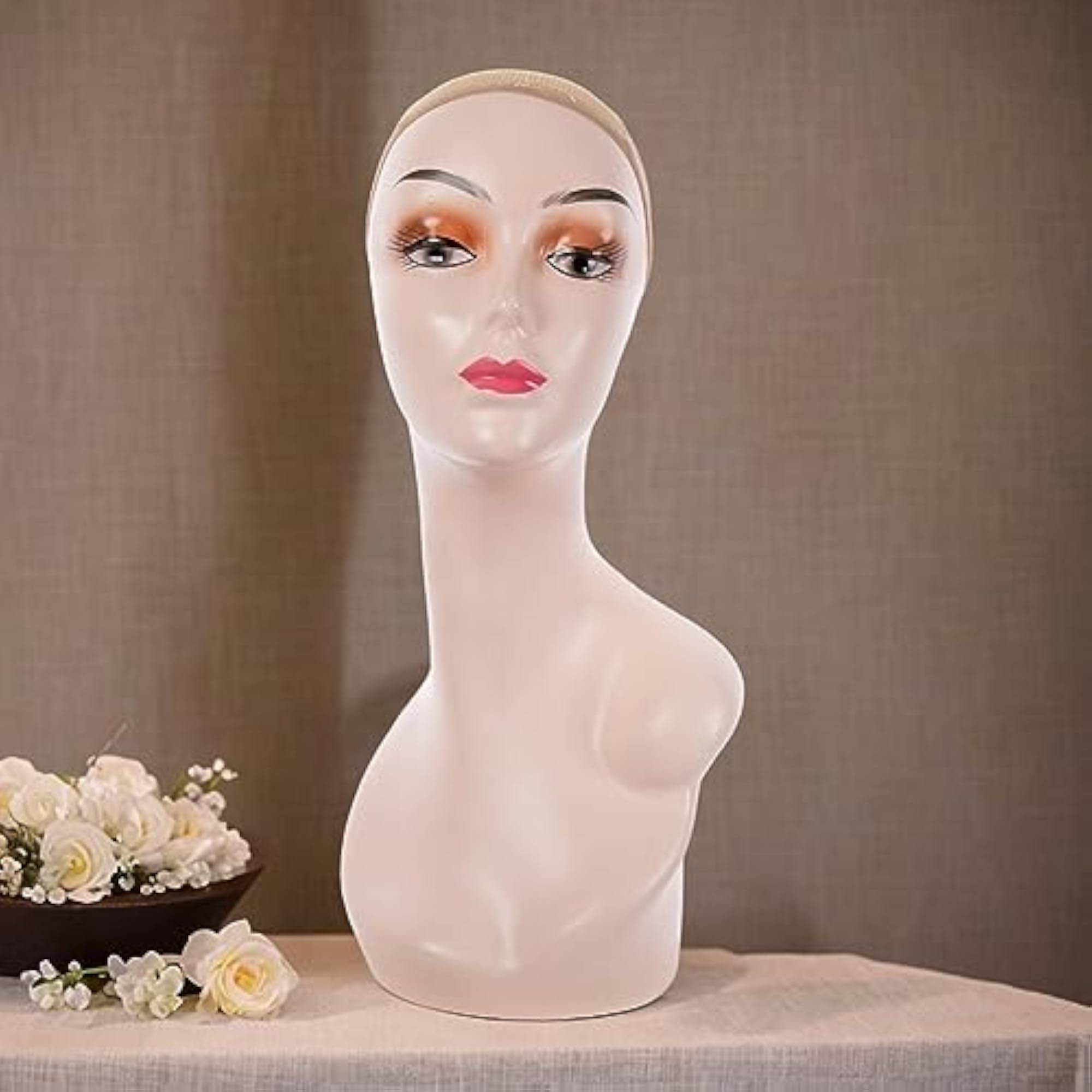 Female Bald Mannequin Head for Wigs Display