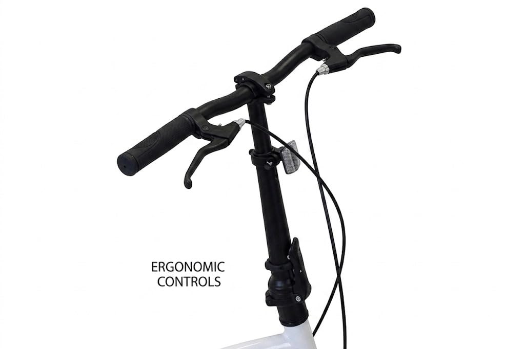 Nilox, Bike X0, Bicicleta Plegable Adulto, Fácil de Transportar, Diseño Moderno con Cuadro de Acero Opaco y Ruedas de Aluminio de 20'', Bicicleta Adulto Ligera de 12 kg, Blanca