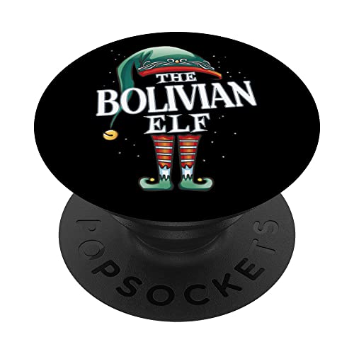 Bolivian Elf Christmas Group Xmas Pajama Party PopSockets Swappable PopGrip, Black