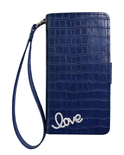 「kaupili」カバー AQUOS zero6(SHG04)用ケース 鏡/ミラー付き カード収納 PUレザー 合皮 おしゃれ スタンド カメラ穴 マグネット 手帳型ケース 横開きオレンジ(B18-141PJ-LOVE-Y3)