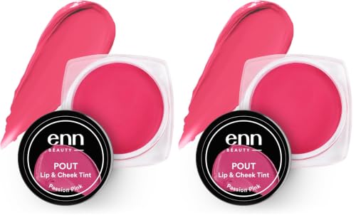 Image of Enn Beauty Pout Lip, Cheek & Eyeshadow Tint with SPF 10 withThe Goodness of Jojoba & Avocado Oil, Natural Blush for Women, Long Lasting, Sls & Paraben Free - Passion Pink, 5gm (Pack of 2)
