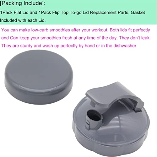 Tapa Plana y Tapa Flip Replacement para Nutribullet miniatura 2