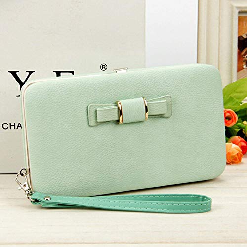 Achieer Women Bowknot Wallet Long Purse Phone Card Holder Clutch Large Capacity Pocket