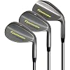 Pinemeadow Golf Men's 3 Wedge Set 52/56/60, Right Hand, Steel, Regular, Dark Grey