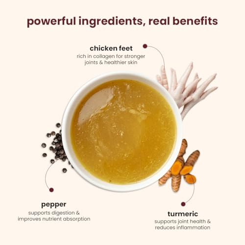 Image of Nootie Chicken Bone Broth for Dogs & Cats | Slow-Simmered 12+ Hours | Collagen + Glucosamine | Gut Health & Joint Support | Hydrating Meal Topper | Preservative-Free | Pack of 3
