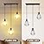 LTBLIGHT 3-Light Black Pendant Light Fixture, Industrial Hanging Lighting with 1.2m Adjustable Cord, Ceiling Lamp for Kitchen Bedroom Hallway Dining Room E26 Base (Bulb Not Included)