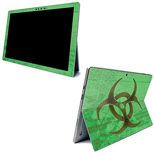 Image of MightySkins Carbon Fiber Skin for Microsoft Surface Pro 7 - Biohazard | Textured Carbon Fiber Finish | Easy to Apply, Remove, and Change Styles | Made in The USA