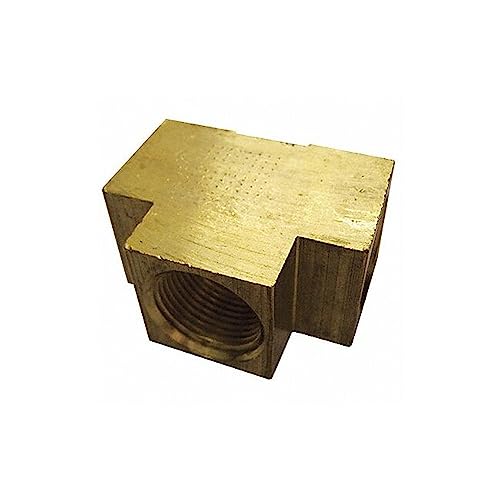 Value Brand, 6AYU8, Female Tee, Brass, Brass, 3/8 in, PK10