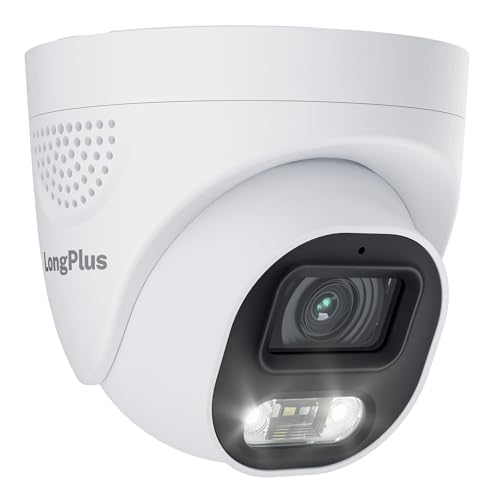 Image of LongPlus 12MP UHD Poe Wired Security Camera Outdoor for Security Cameras System, Cameras for Outdoor Home Security Spot Lights Color Night Vision, Strobe Light Alarm & Sound CP12D1