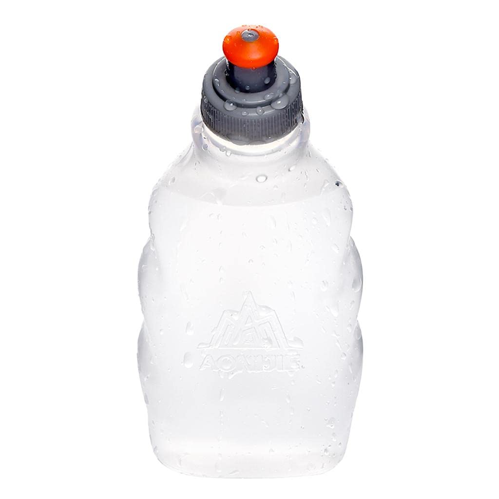 Tragbare Sport-Wasserflaschen, weich, für Radfahren, Fitness, Laufen, Trinkbecher, 250 ml, transparent, 10 Stück