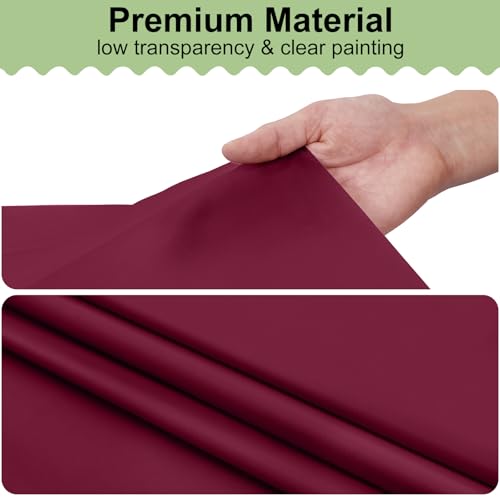 Image of misaya 8 Packs Disposable Plastic Table Cloth, 84 inch Round Waterproof Tablecloth, Leakproof & Sturdy Decorative Table Covers for Picnic, Party, Outdoor and Back to School, Wine Red