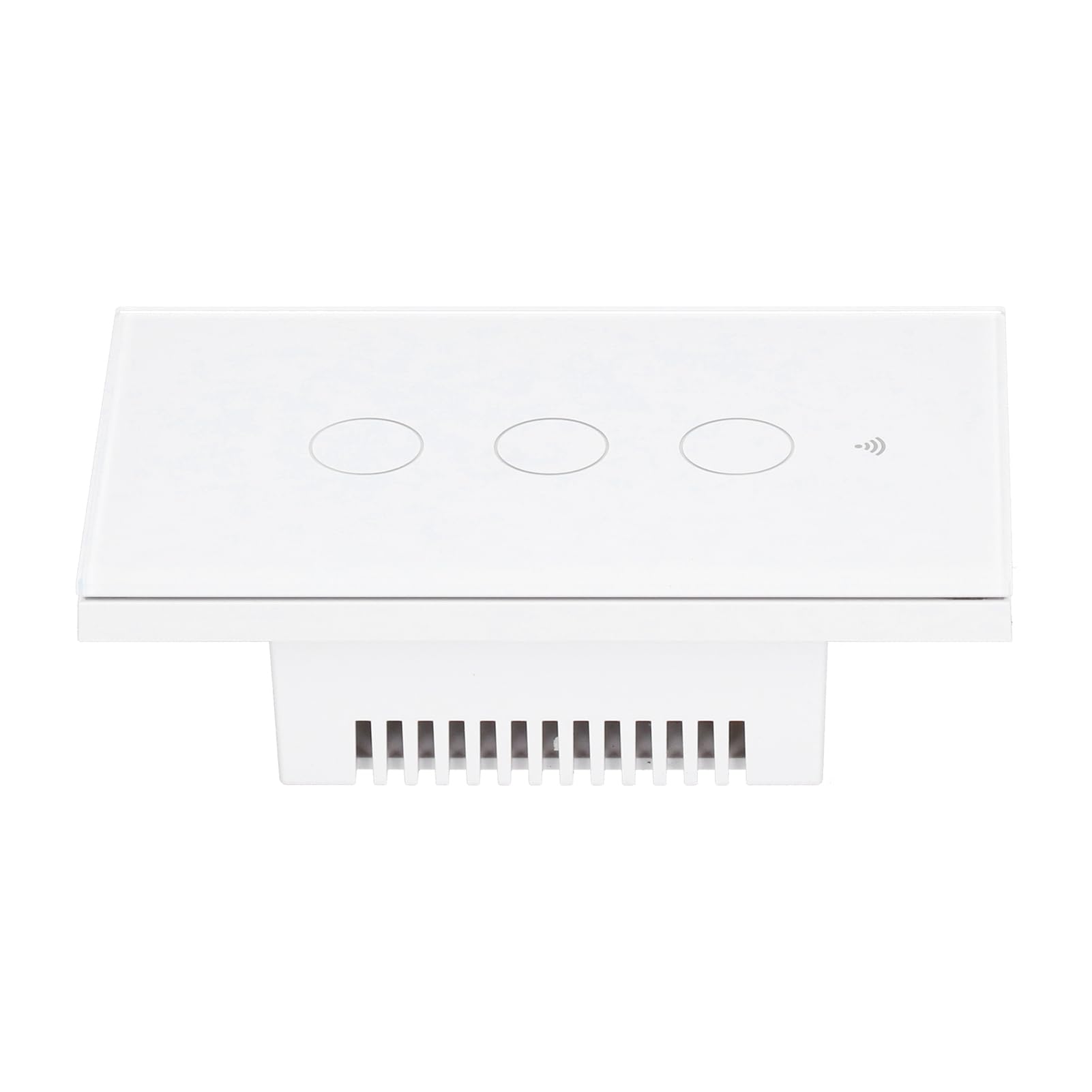 Interruttore tattile intelligente con luce, telecomando, 3 gruppi, tipo americano, compatibile con Tuya Zigbee, interruttore a parete intelligente per la domotica, design moderno, (Bianca)