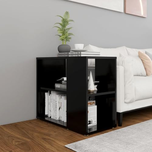 ShGaxin Armario Auxiliar, Aparador Cocina, Mueble Comedor, Aparador Estrecho, Aparadores para Salon, de aglomerado Negro 60x30x50 cm
