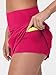 MCEDAR Tennis Skirt for Women High Waisted Golf Skorts Inner Shorts Athletic Skirts with Pockets Hot Pink-BXS