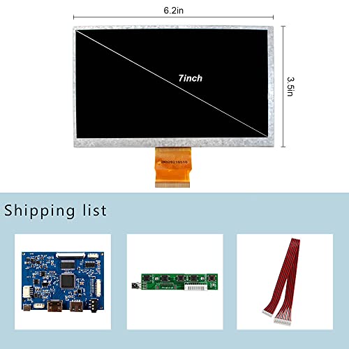 Image of 7 inch 1024x600 700nit IPS LCD Screen,Support Image 180 Rotation | with H /D USB Controller Board 50pin